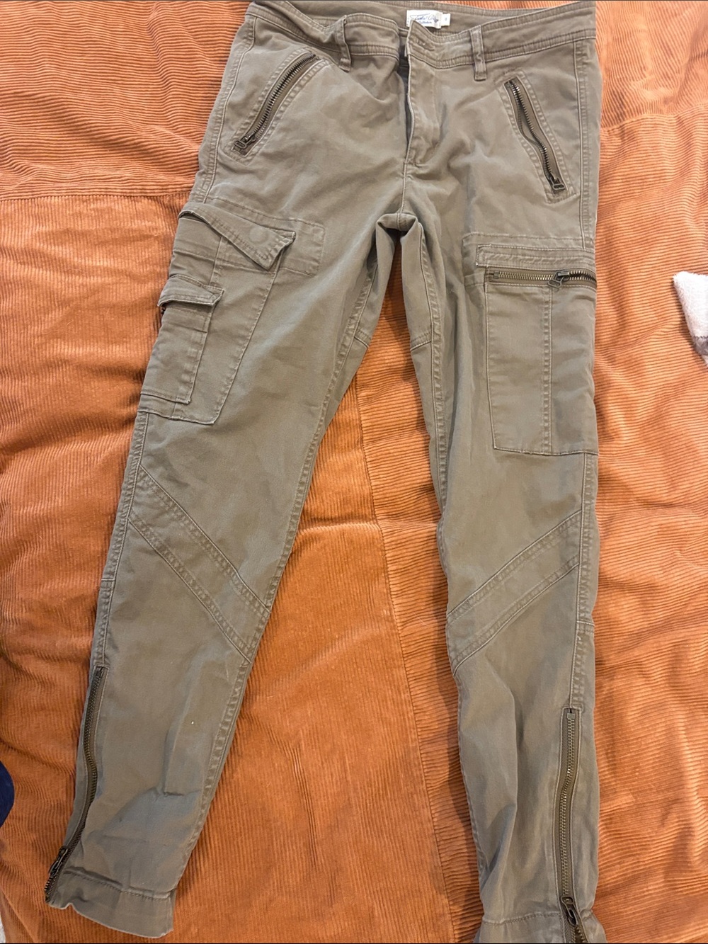 Men's Olive Cargo Pants - Unbranded